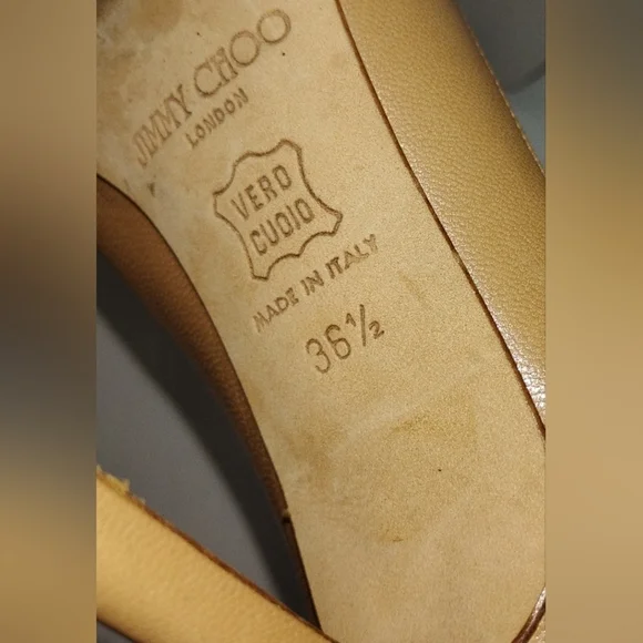 NUDE LEATHER JIMMY CHOO PUMPS - Picture 2 of 10
